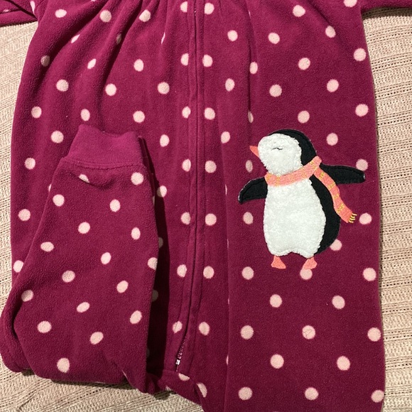 Penguin Fleece Romper - Picture 2 of 3